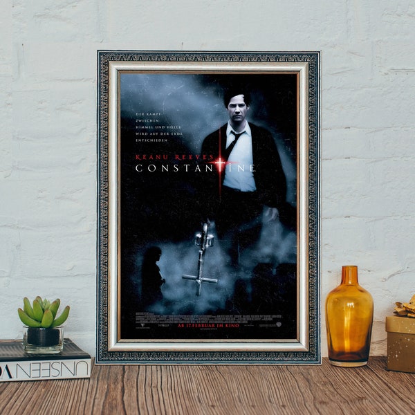 Constantine Movie Poster, Constantine (2005) Classic Movie Poster, Vintage Canvas Cloth Photo Print, Holiday gifts