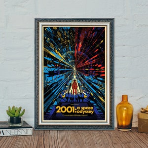 Póster de la película 2001: Odisea del espacio, póster de la película clásica de Stanley Kubrick, impresión fotográfica en lienzo de Stanley 2001: Odisea del espacio
