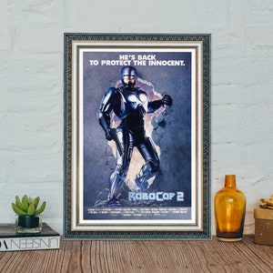 RoboCop 2 (1990) Movie Poster, RoboCop 2 Classic Movie Poster, RoboCop 2 Classic Movie Canvas Cloth Poster