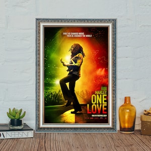 Bob Marley One Love Poster, Bob Marley One Love (2024) Movie Poster, Classic Canvas Cloth Poster