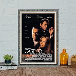 Póster de la película Casino (1995), póster vintage de Casino, póster de la película Robert De Niro, póster de tela y lienzo