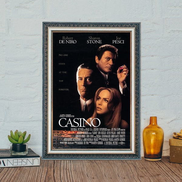 Affiche de film Casino (1995), affiche de film vintage Casino, affiche de film Robert De Niro, affiche en toile