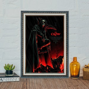 The Crow Movie Poster, Brandon Lee- The Crow Collage Classic Vintage Poster, Canvas Cloth Poster for Gift