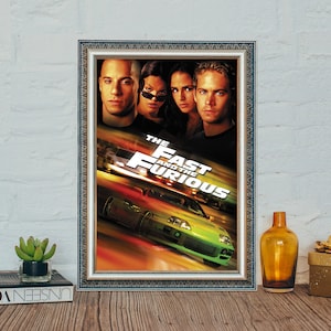 The Fast and the Furious Movie Poster, The Fast and the Furious (2001) Classic Vintage Movie Poster, Leinwand Poster