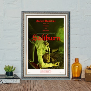 Saltburn Movie Poster, Saltburn 2023  Classic Movie Poster, Vintage Canvas Cloth Photo Print, Holiday gifts, Festival Gifts