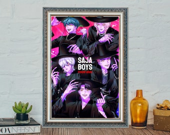 Vintage Kpop Poster - Demon Hunters Saja Boys - Leinwand Wandkunst 30x45 Cm