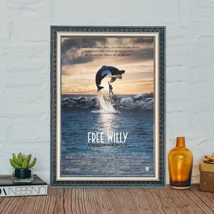 Free Willy Movie Poster, Jason James Richter Movie Poster, High Quality Canvas Cloth Photo Print, Gift Idea