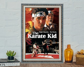 The Karate Kid (1984) Movie Poster, Classic Vintage Movie The Karate Kid Poster, Canvas Cloth Photo Print