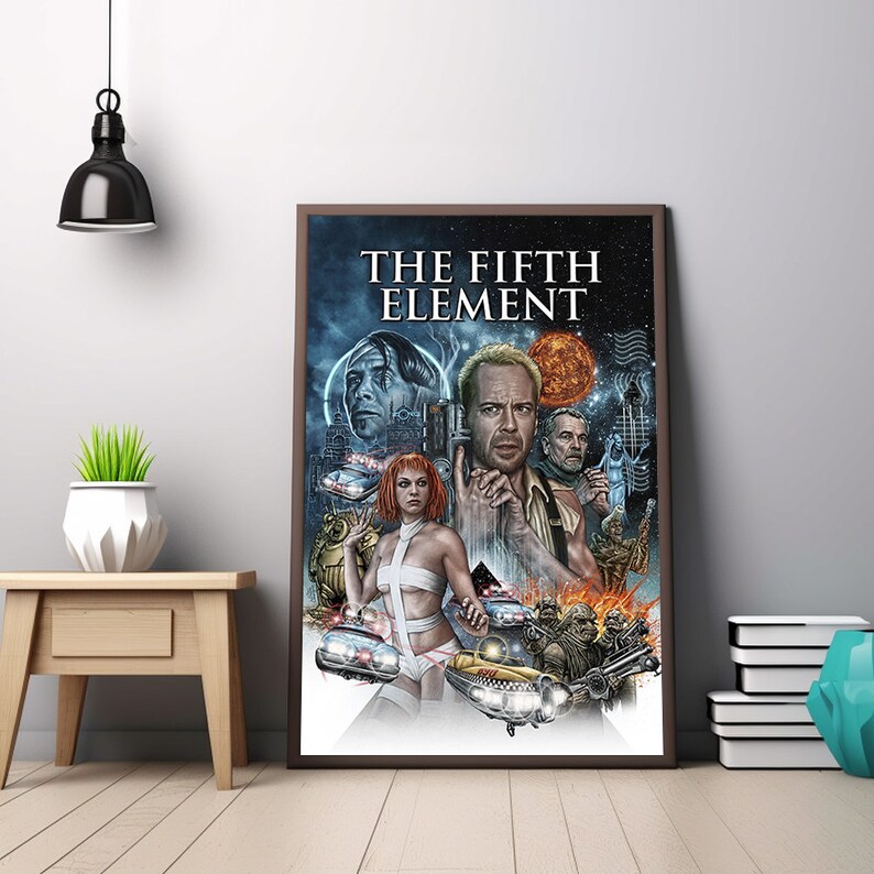 The Fifth Element Movie Poster: Classic Vintage Canvas Print - Etsy