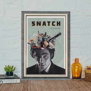 Snatch Movie Poster, Snatch (2000) Classic Vintage Movie Poster, Brad Pitt Canvas Cloth Movie Poster