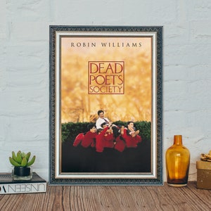 Póster de la película "La Sociedad de los Poetas Muertos", póster clásico de la película "La Sociedad de los Poetas Muertos", impresión fotográfica vintage en lienzo.