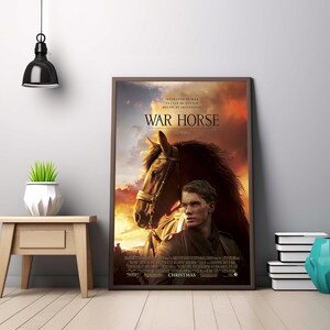 War Horse Movie Poster, War Horse Classic Movie Poster, Vintage Canvas Cloth Photo Print, Holiday gifts image 2
