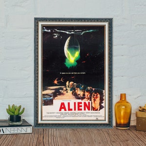 Alien Filmplakat, Alien Vintage Filmplakat, Klassiker der Fiktion Film Leinwand Poster