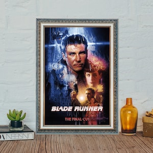 Cartel de la película Blade Runner (1982), cartel de la película clásica de Blade Runner, impresión fotográfica de tela de lienzo vintage