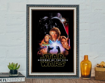 Star Wars, épisode III - La Revanche des Sith, affiche du film classique Star Wars, toile, impression photo