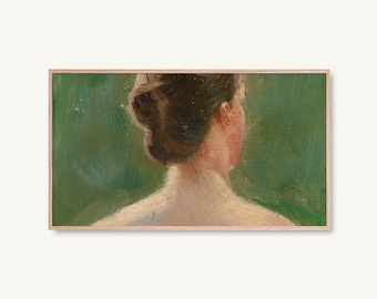 Samsung Frame TV Art | Portrait of a Woman in Green | Vintage Painting, Portrait Painting, Frame Art, Digital Download FRAME TV