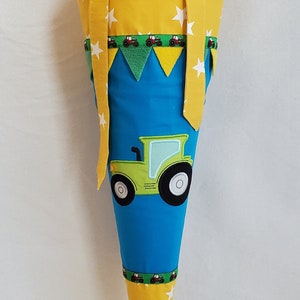 Cartable personnalisé tracteur en tissu