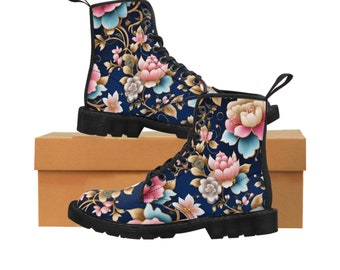 Floral Women's Canvas Boots