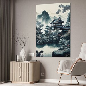 Japan Landscape- Canvas Stretched, 1.5''