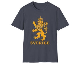 Swedish Lion Graphic T-Shirt – Sverige Souvenir Tee