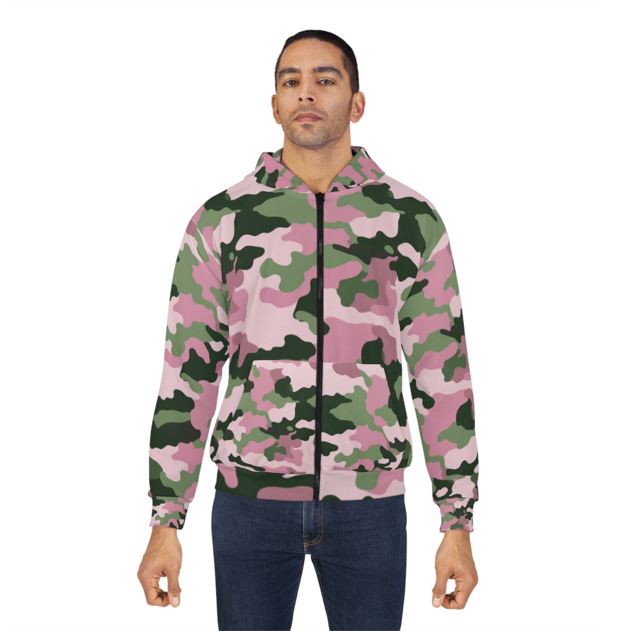Camo Pink - Unisex Zip Hoodie (AOP) - Etsy