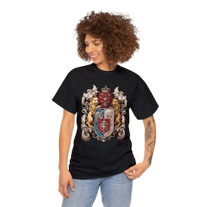 Coat of Arms Lions - Unisex Heavy Cotton Tee