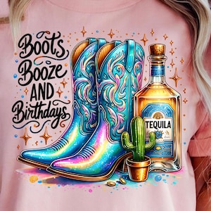 Nashville Birthday PNG, Cowgirl Birthday Party Squad, Nash Bash, Boots Booze Birthdays, Girls Trip Sublimation, Matching Birthday Shirts