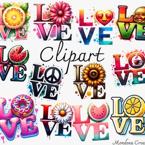 多様な愛をテーマにしたクリップアート昇華Png、愛のクリップアート、ヒッピークリップアート、デジタル製品、水彩クリップアートPng、多様なクリップアート