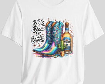 Cowgirl Birthday PNG: Boots, Booze, Desert Vibes (Digital Download)