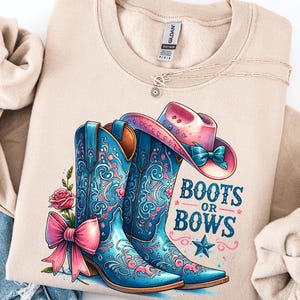 Boots or Bows Gender Reveal PNG: Retro Western Design (Digital Download)