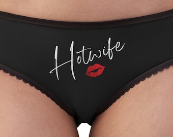 Hotwife Women's Briefs, kinky panties for cuckold fetish