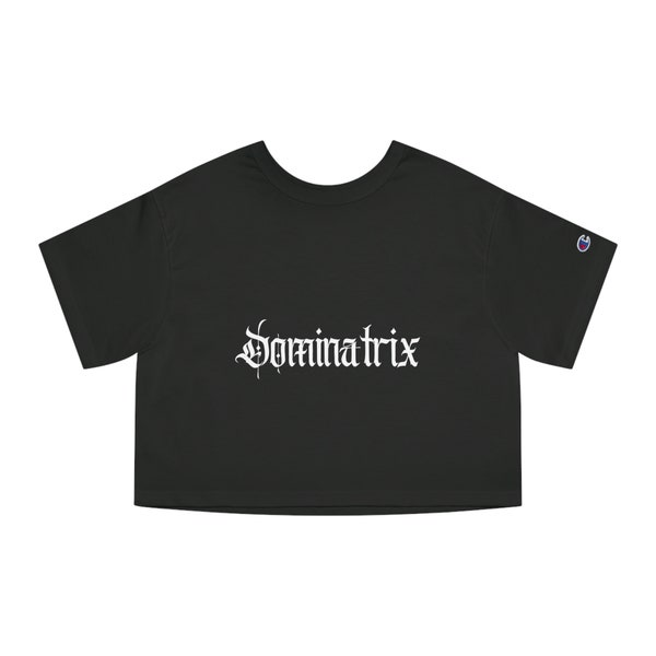 Dominatrix Cropped T-Shirt, femdom crop shirt for Dommes