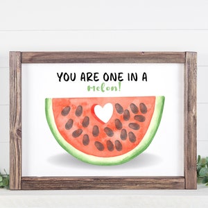 Vingerafdruk leraar waardering cadeau watermeloen, DIY afdrukbare 8 x 10 custom, gepersonaliseerd cadeau voor leraar, eindejaarscadeau voor leraar