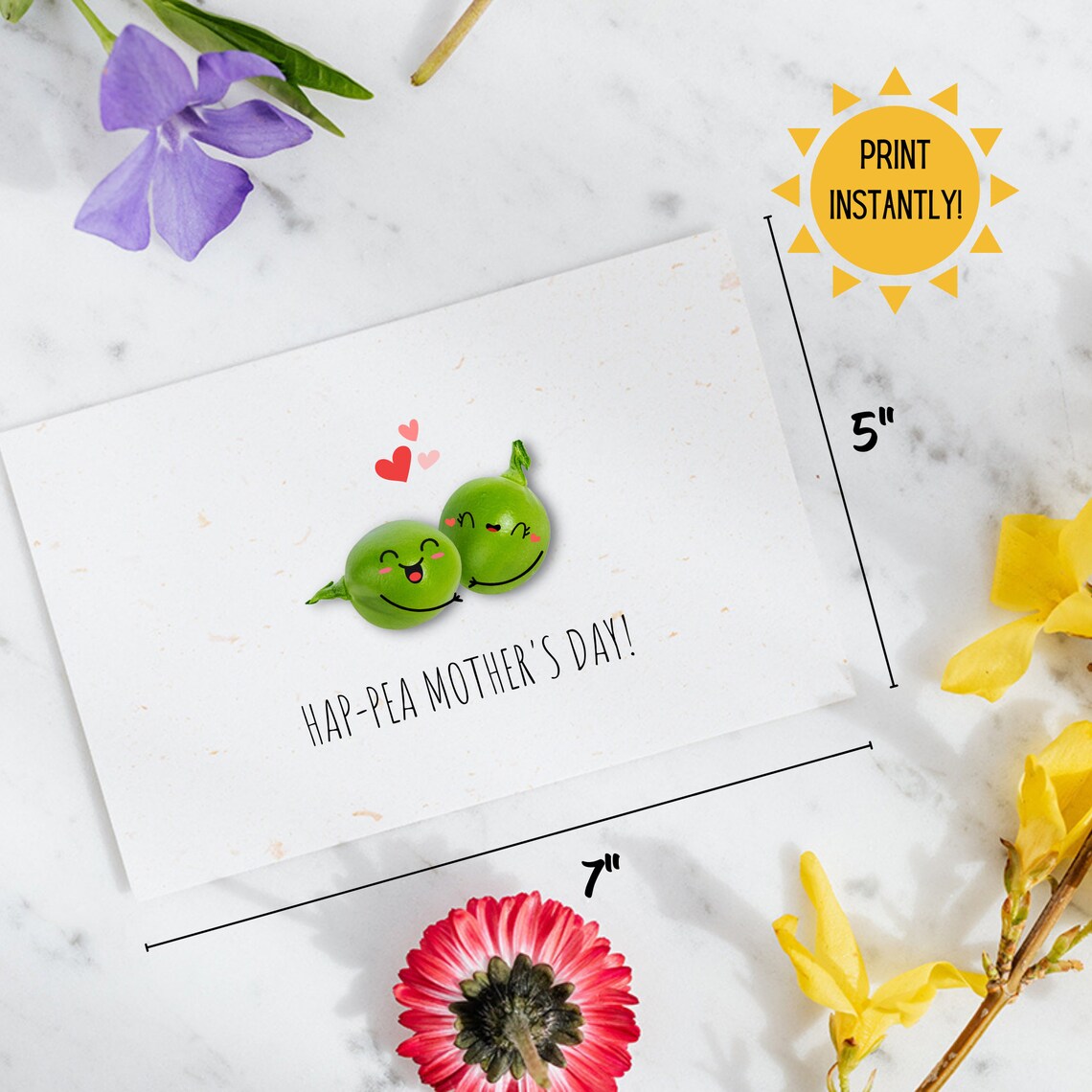 Printable Mother's Day Card Funny Mother's Day Card 5x7 Card Instant Download Printable Envelope ...