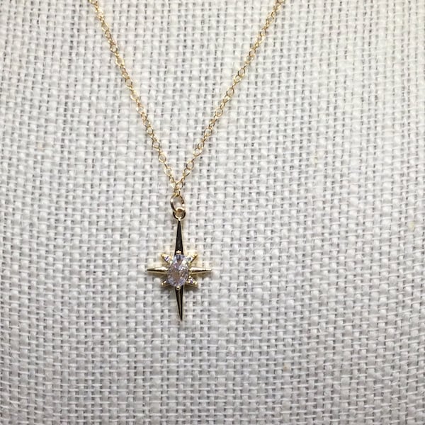 North Star burst necklace,