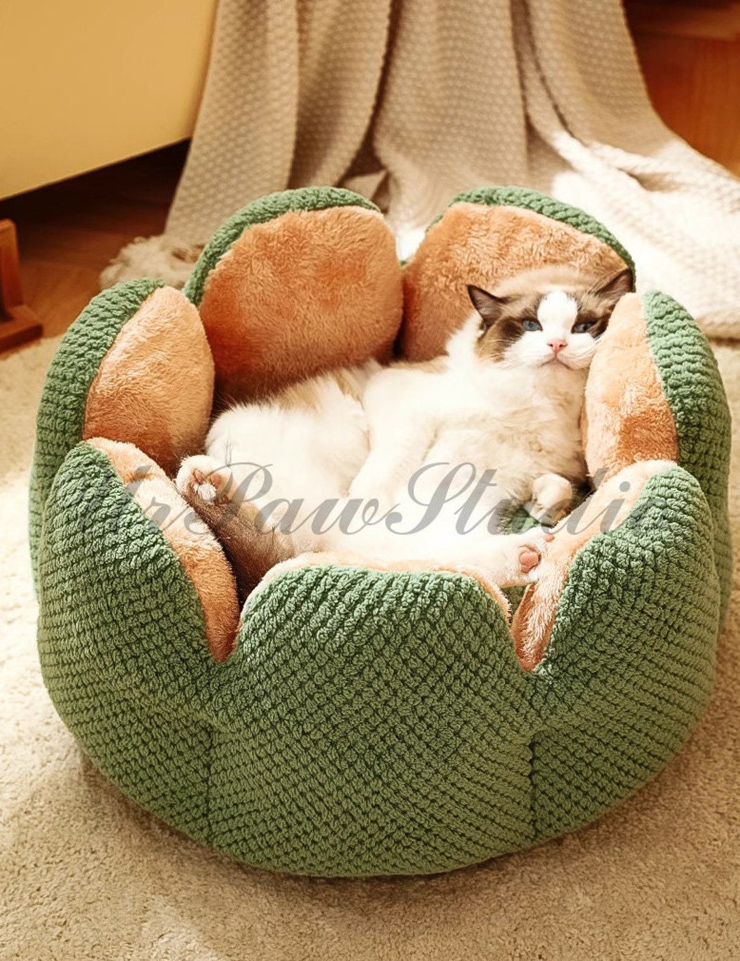 Pets Bed for Small Medium Dog Cat Antianxiety Puppy Cuddler Bed Cozy