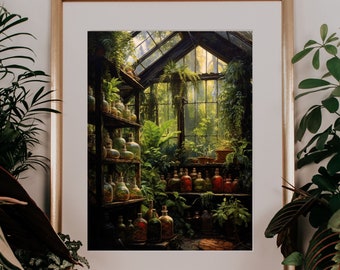 The Witch's Greenhouse Plant Mom Gift, Witchcraft Botanical Flowers ...