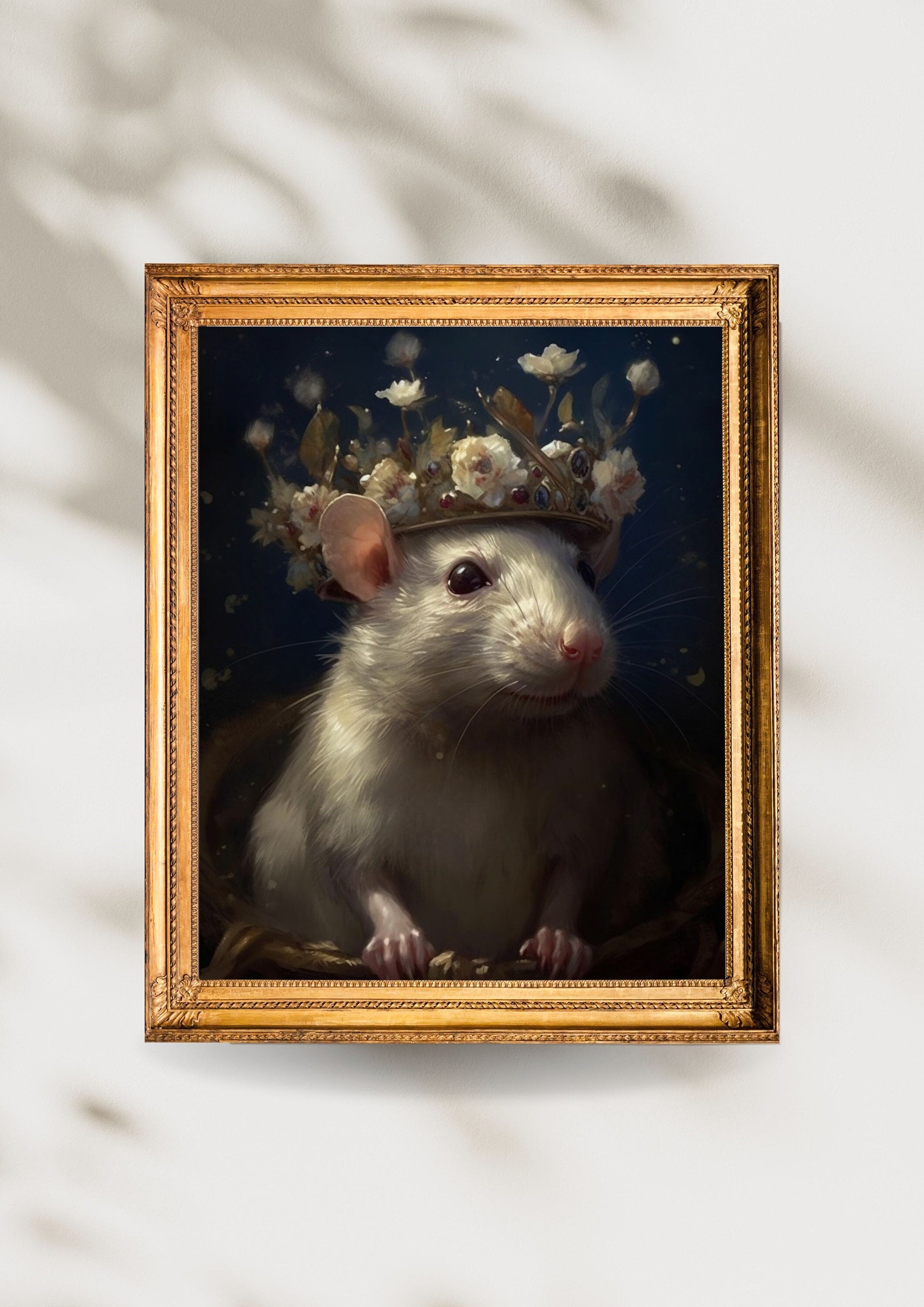 Rat King Wall Art Print // Cute Royal Lord of the Rats & Mice 