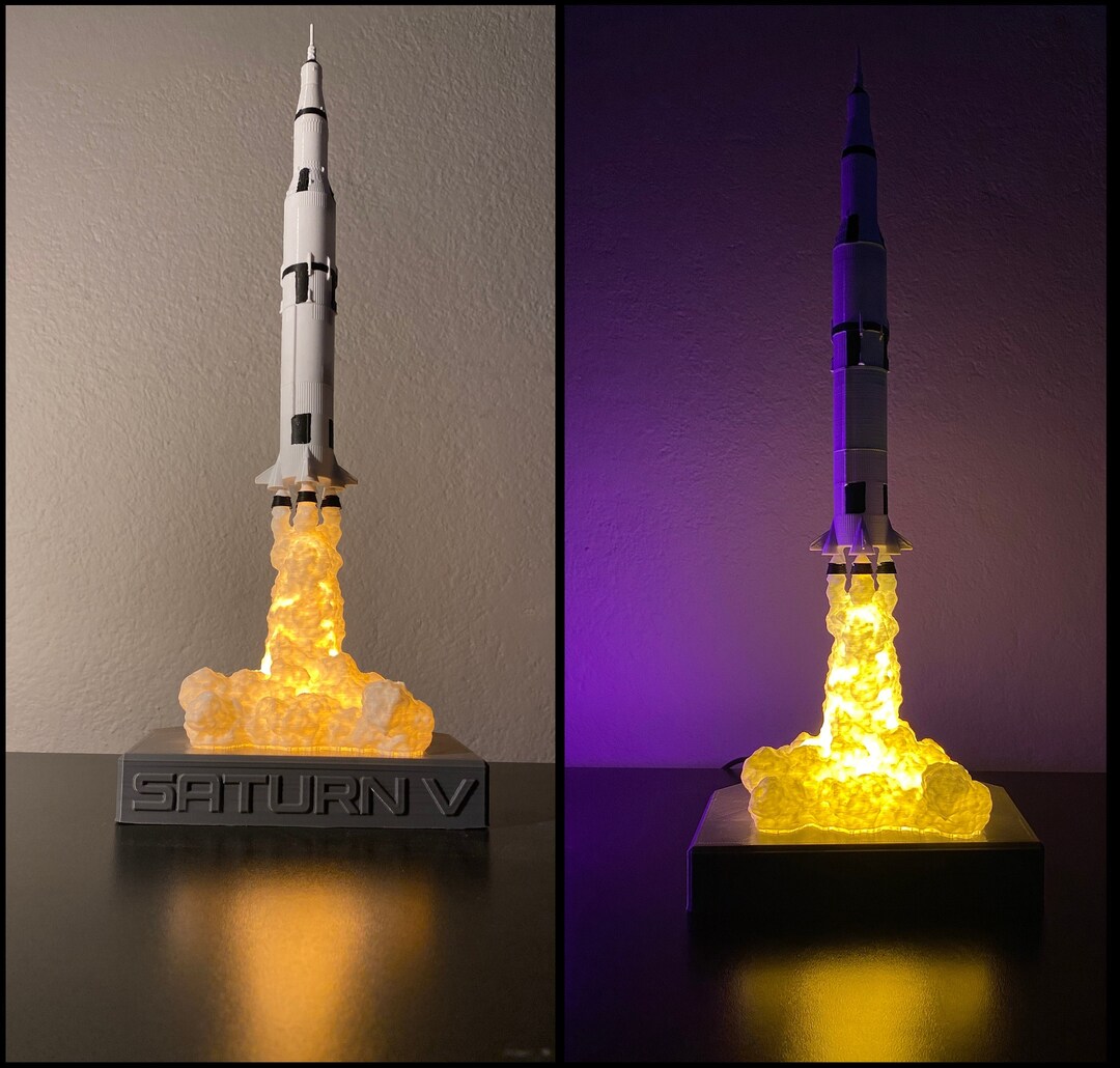Saturn V Rocket Lamp Decorative Night Light Home or Office Decoration