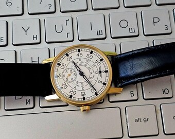 ポベダUSSR機械式時計：ヴィンテージミリタリーパイロットスタイル