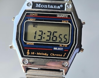 Часы Montana Vintage Digital Alarm Melody Chrono Retro Legend Советский подарок для мужчины подарок ему на День рождения