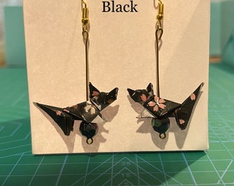 Origami Cat Earrings