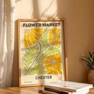 Mercato dei fiori, set di 6, Cheshire, Chester, Warrington, Runcorn, Widnes, Ellesmere Port, Macclesfield, stampe artistiche moderne da parete di Matisse