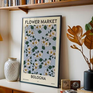 Emilia-Romagna Flower Market Art, Vibrant Floral Poster Set of 6, Printable Decor