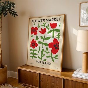 Oregon Floral Poster Collection, Vibrant Digital Wall Art, Set of 6 Prints