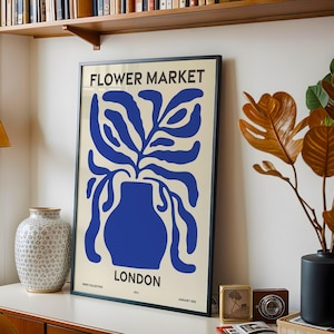 Flower Market, Set of 6, Greater London, London, Croydon, Ealing, Brent, Newham, Wandsworth, Matisse Modern Wall Art Prints