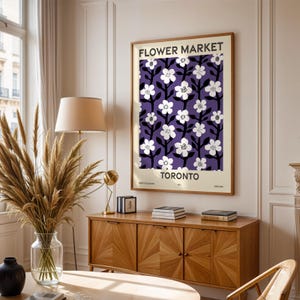 Flower Market, Set of 6, Ontario, Toronto, Ottawa, Mississauga, Brampton, Hamilton, London, Vibrant Modern Wall Art Prints