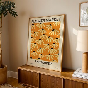 Blumenmarkt, 6er-Set, Cantabria, Santander, Torrelavega, Camargo, Castro-Urdiales, El Astillero, Piélagos, lebendige moderne Wandkunst