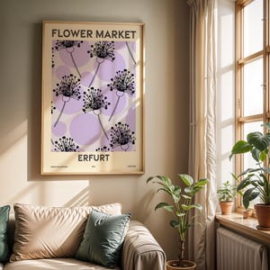 Thuringia Flower Market Prints, Vibrant Art, Printable Gallery Wall Set of 6
