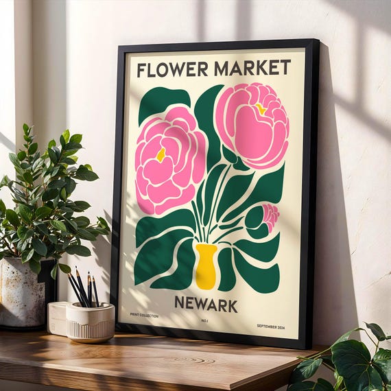 Flower Market, Set of 6, New Jersey, Newark, Jersey City, Paterson